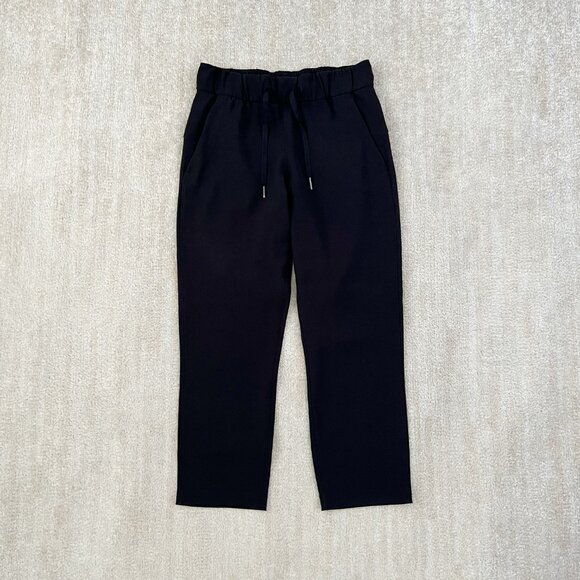 Lululemon On The Fly Crop Woven Pull On Black Pants 2 - Picture 1 of 9